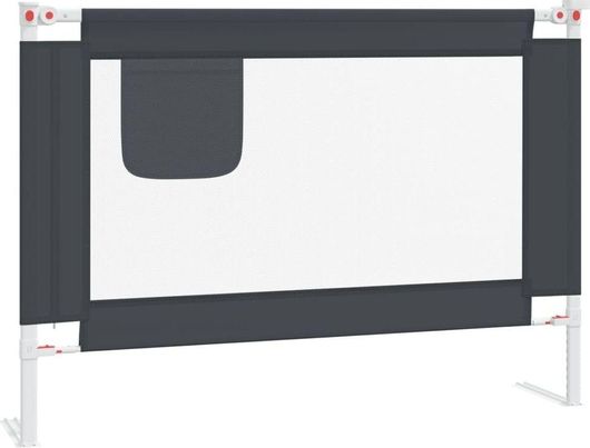 vidaXL Πτυσσόμενο Προστατευτικό Κάγκελο Κρεβατιών από Ύφασμα Γκρι 90x25x95cm