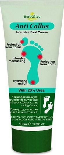 Κρέμα Ποδιών Madis Herbolive Anti Callus Εντατική για Κάλους 100ml