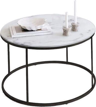 Τραπεζάκι Σαλονιού Pakoworld Emilian Στρογγυλό Ξύλινο 60x60x42cm