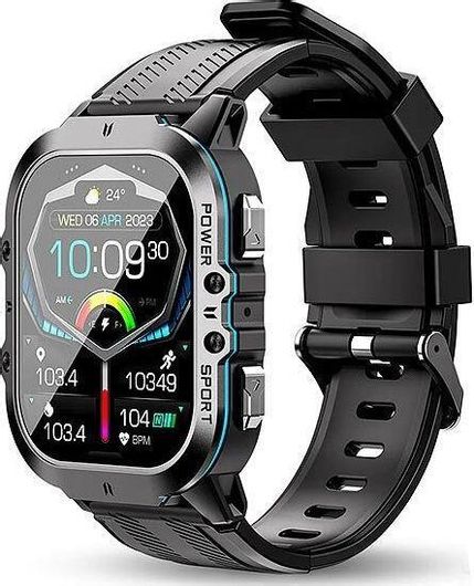 Smartwatch Oukitel BT20 1.96" Metal Case & Silcone Strap Black