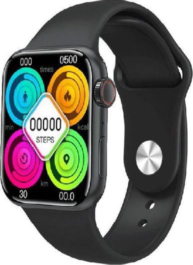 Smartwatch GS8 Max 1.99" Metal Case & Silicone Strap Black