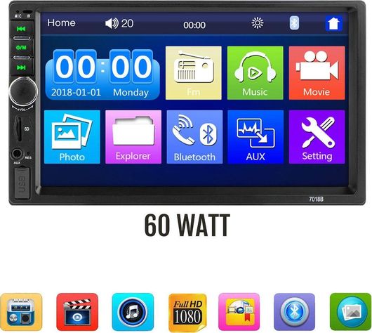 Ηχοσύστημα Αυτοκινήτου 7018B 2DIN Bluetooth / USB / AUX με Οθόνη Αφής 7"
