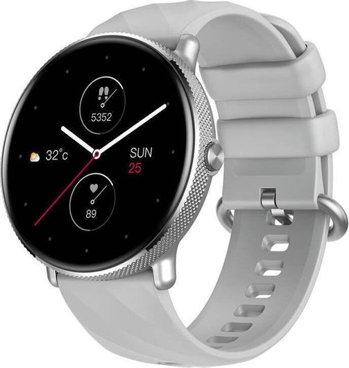 Zeblaze GTR 3 Pro Stainless Steel 45mm Smartwatch με Παλμογράφο Ασημί
