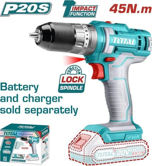 Δραπανοκατσάβιδο Total TIDLI201455 Κρουστικό Μπαταρίας 20V Solo