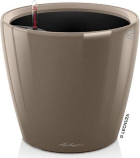 Γλάστρα Lechuza Classico Premium 21 Αυτοποτιζόμενη Taupe High-Gloss 21x20cm Καφέ