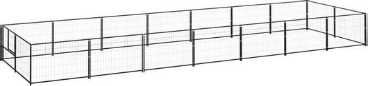 Πάρκο Σκύλου vidaXL από Μέταλλο 700x200x70cm Μαύρο