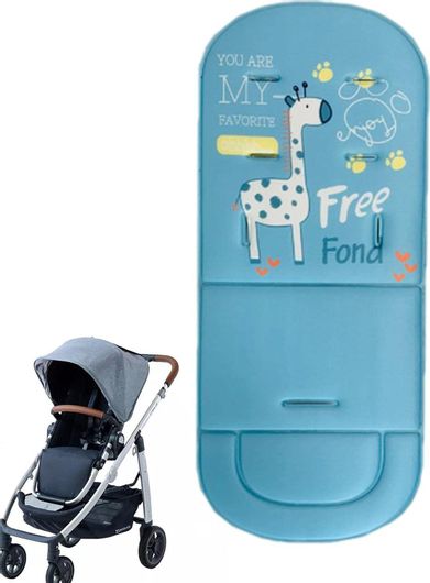 Κάλυμμα Καροτσιού Μαλακό με Καμηλοπάρδαλη Μπλε