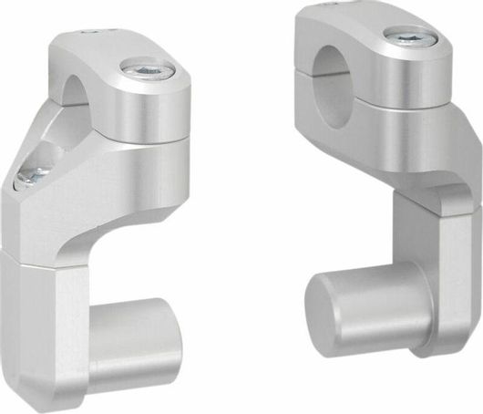 Αποστάτες Τιμονιού Bar Risers Sw-Motech για Τιμόνι 50-60cm 28mm Ασημί