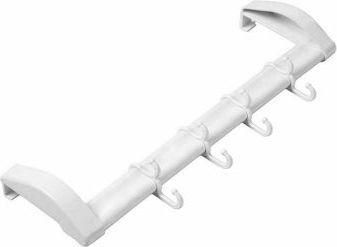 Κρεμάστρα Πόρτας Homeplast Πλαστική 4 Θέσεων Λευκό 40x5x16cm