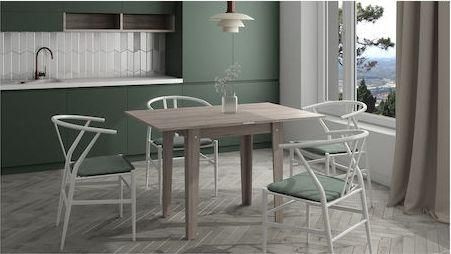 Τραπέζι Κουζίνας Hazel Ξύλινο Επεκτεινόμενο 80(+40)x60x75cm Τρούφα