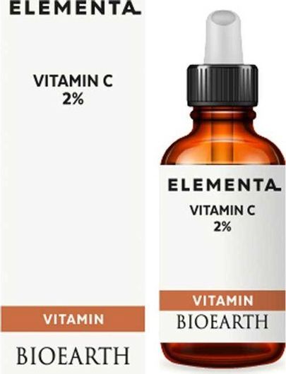Serum Προσώπου Bioearth Elementa Vitamin C 2% Αντιγηραντικό με Βιταμίνη C & Υαλουρονικό Οξύ 15ml