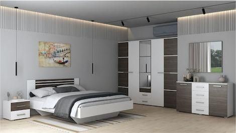 Κρεβάτια Milada Διπλό Ξύλινο με Τάβλες για Στρώμα 140x200cm Λευκό