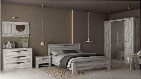 Κρεβάτια Haven Υπέρδιπλο Ξύλινο με Τάβλες για Στρώμα 160x200cm Monolith