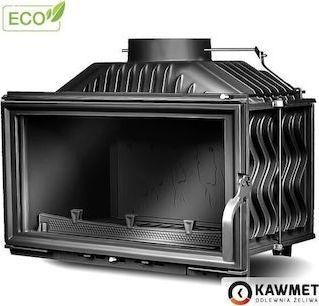 Ενεργειακό Τζάκι Kawmet W15 Eco Ξύλου 9.4kW Ίσιο με Ανοιγόμενη Πόρτα