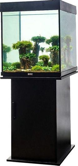 Ενυδρείο Ψαριών Anubias EN A550K 146lt με Βάση & Φωτισμό 55x55x65cm Μαύρο