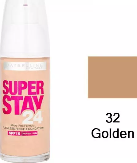Foundation Maybelline Super Stay 24H Full Coverage Liquid 32 Golden 30ml