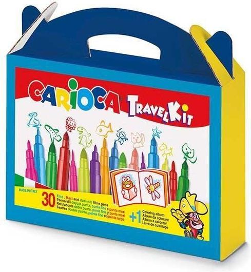 Βιβλίο Ζωγραφικής Carioca Travel σε Βαλιτσάκι με 30 Μαρκαδόρους