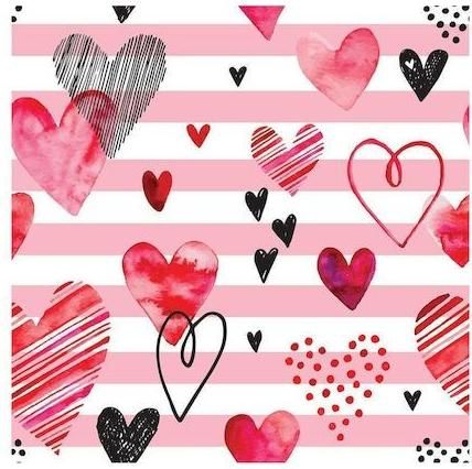 Αυτοκόλλητο Παιδικού Δωματίου Ango Αφρώδες Pink Hearts 30x30cm Σετ 3τμχ