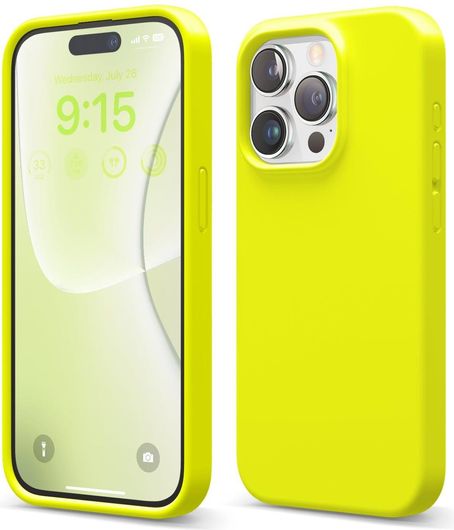 Elago Premium Liquid Back Cover Σιλικόνης Κίτρινο iPhone 15 Pro