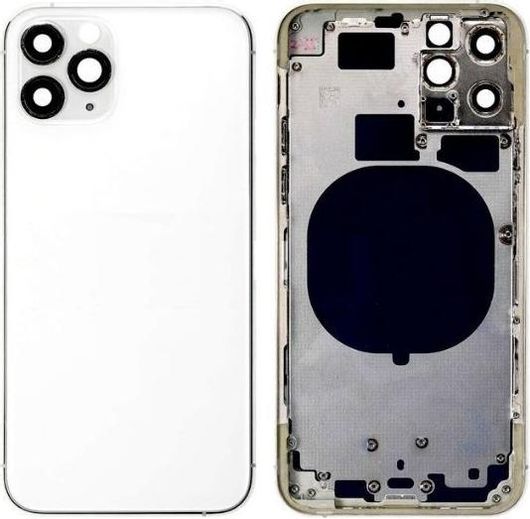 Μεσαίο Πλαίσιο Κινητού με Πίσω Όψη Συμβατό με Apple iPhone 11 Pro Ασημί