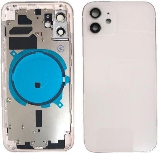 Μεσαίο Πλαίσιο Κινητού με Πίσω Όψη Συμβατό με Apple iPhone 12 Λευκό
