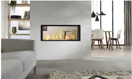 Ενεργειακό Τζάκι Dru Metro 100XT Tunnel Αερίου 9.6kW Διαμπερές με Σταθερή Πόρτα