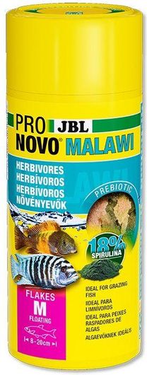 Τροφή Ψαριών JBL Pronovo Malawi Flakes M για Ψάρια Κιχλίδες σε Νιφάδες 250ml