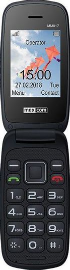 Κινητό MaxCom MM817 Dual SIM με Μεγάλα Κουμπιά Μαύρο