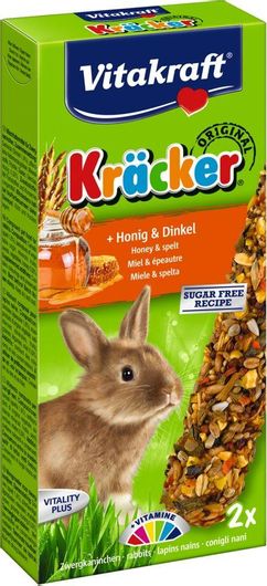 Λιχουδιά Τρωκτικού Vitakraft Kracker για Κουνέλι με Μέλι 110gr Σετ 2τμχ