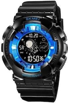 Ανδρικό Ρολόι Skmei 2035 με Μεταλλικό Μπρασελέ Μαύρο