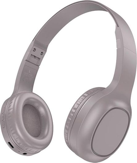 Hoco Charm W46 Ασύρματα Bluetooth Over Ear Ακουστικά με 20 ώρες Λειτουργίας Καφέ