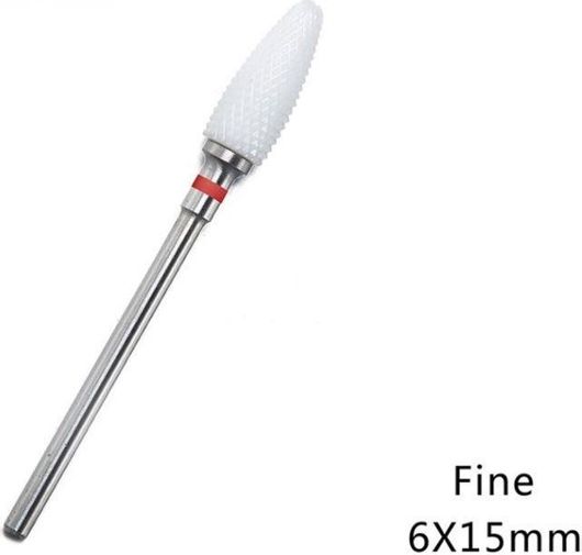 Φρέζα Νυχιών Κεραμική Τροχού Safety με Σχήμα Κώνου Κόκκινο