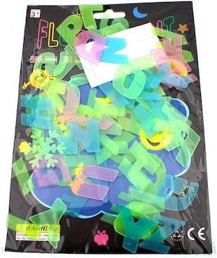 Παιδικό Διακοσμητικό Αυτοκόλλητο Τοίχου Φωσφοριζέ Γράμματα για 3+ Ετών