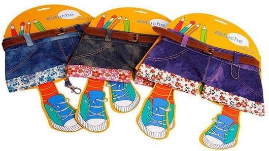 Κασετίνα Helio Ferretti Jeans Denim Cotton 22x15x1cm