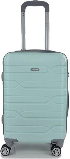 Βαλίτσα Ταξιδίου Playbags Καμπίνας Σκληρή Ύψους 52cm με 4 Ρόδες Πράσινο