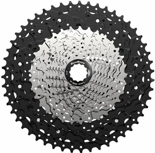 Κασέτα Ποδηλάτου SunRace Δρόμου 12 Ταχυτήτων 11-51T Metallic Black