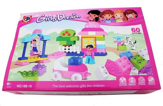 Παιχνίδι Τουβλάκια Girls Dream Σετ 60τμχ για 3+ Ετών