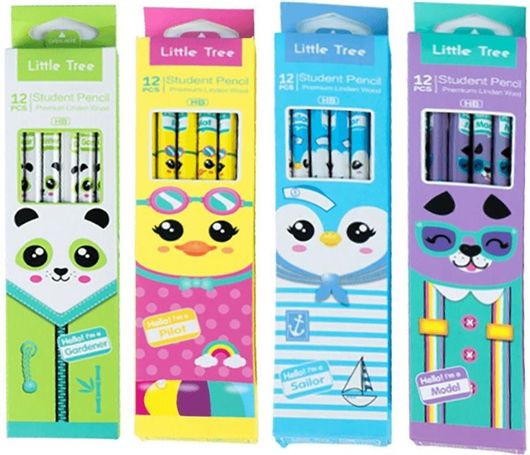 Μολύβι Little Tree LT0112A Γραφίτης με Τριγωνική Λαβή Τυχαία Επιλογή Σχεδίου