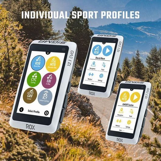 Κοντέρ Ποδηλάτου Sigma Sport με Παλμογράφο & GPS Rox 12.1 Evo Sensor Set Ανθρακί