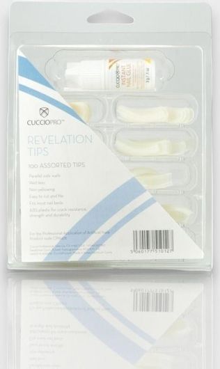 Tips Νυχιών Cuccio Revelation Σετ 100τμχ Διάφανο