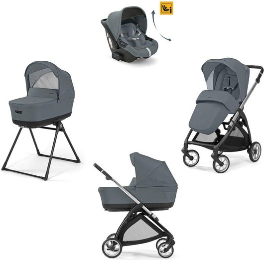 Πολυκαρότσι 3 σε 1 Inglesina Electa Quattro Darwin Infant Recline Union Grey από Νεογέννητο Γκρι