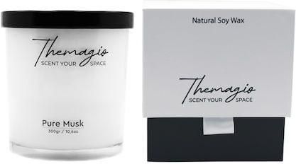 Themagio Αρωματικό Κερί Σόγιας Βάζο Pure Musk 300gr