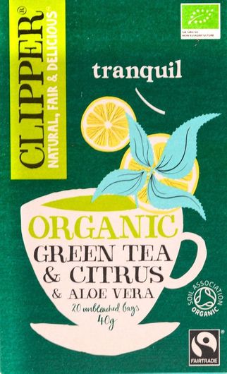 Πράσινο Τσάι Clipper Βιολογικό Citrus & Aloe Vera 20 Φακελάκια 40gr
