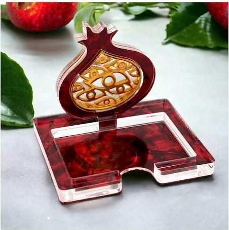 Γούρι Επιτραπέζιο Χειροποίητο Plexi Glass Ρόδι 7DIS107