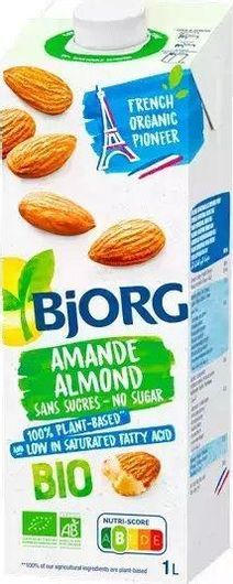 Γάλα Bjorg Βιολογικό Φυτικό Αμυγδάλου με Ασβέστιο Χωρίς Ζάχαρη 1000ml