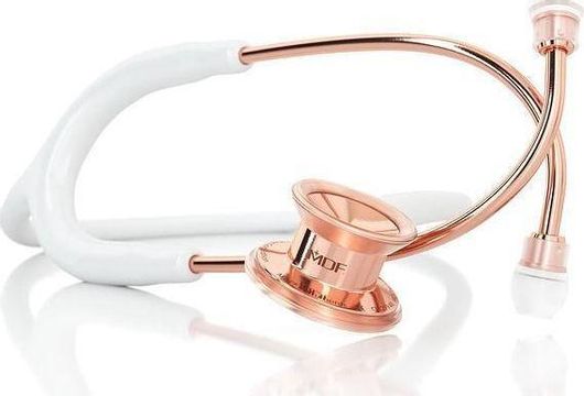 Στηθοσκόπιο MDF Instruments MD One Non Chill με Διπλό Κώδωνα White Rose gold Λευκό