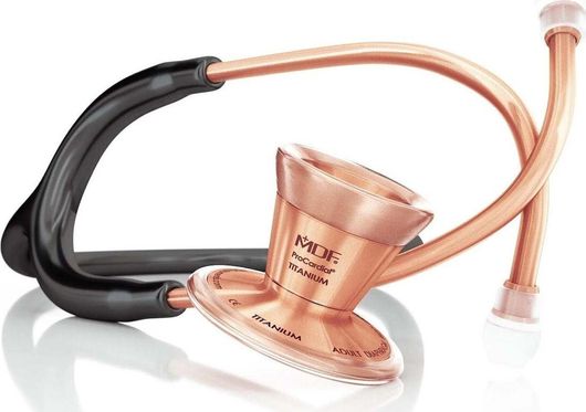 Στηθοσκόπιο MDF Instruments ProCardial Καρδιολογικό με Διπλό Κώδωνα Black Rose Gold Μαύρο