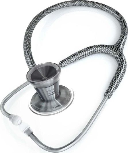 Στηθοσκόπιο MDF Instruments ProCardial Καρδιολογικό Non Chill με Διπλό Κώδωνα Titan-carbon Fiber Metalika Γκρι