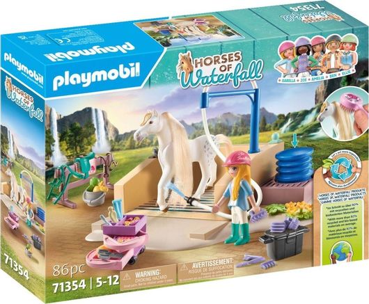 Playmobil Horses Of Waterfall Isabella & Lioness με Χώρο Πλυσίματος για 5+ Ετών #71354