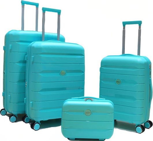 Βαλίτσα Ταξιδίου R&J Σκληρή με 4 Ρόδες Τιρκουάζ